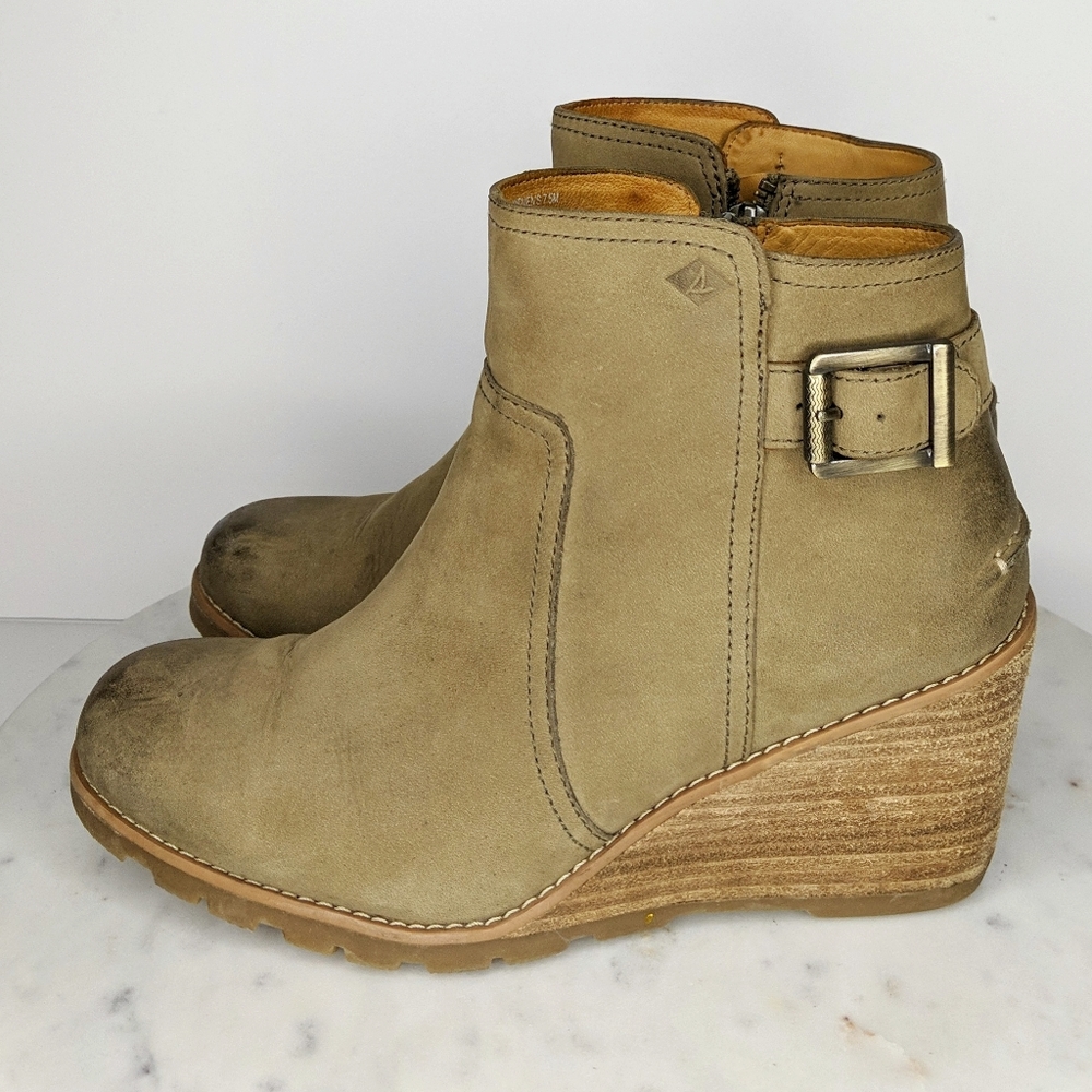 Sperry Gold Cup Liberty Clove Wedge Bootie 7.5 - Picture 7 of 14
